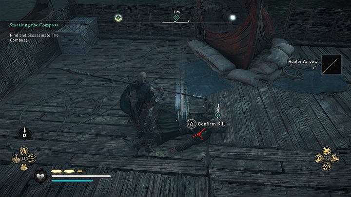 When your opponent is defeated, remember to confirm the killl and the fight will be over - Assassins Creed Valhalla: Smashing the Compass - Lunden - Assassins Creed Valhalla Guide and Walkthrough