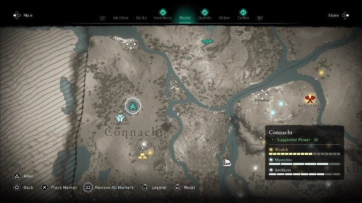 You will find the treasure in a small reservoir near the altar - AC Valhalla Wrath of the Druids: Treasure Hoard Map - Connacht secrets - Connacht - Assassins Creed Valhalla Guide and Walkthrough