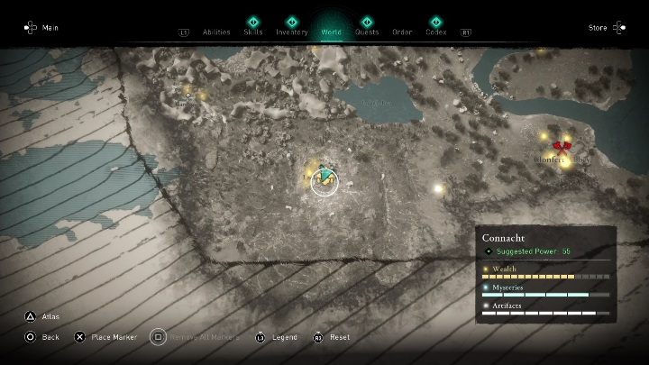 You will find this chest south of Rea Lake - AC Valhalla Wrath of the Druids: Gear - Connacht secrets, location - Connacht - Assassins Creed Valhalla Guide and Walkthrough