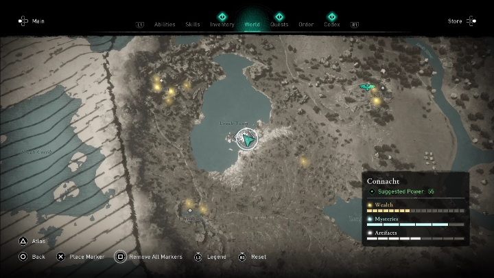 Location of the cursed place: In the middle of Lake Tuam - AC Valhalla Wrath of the Druids: Cursed Symbol - Connacht secrets, location - Connacht - Assassins Creed Valhalla Guide and Walkthrough