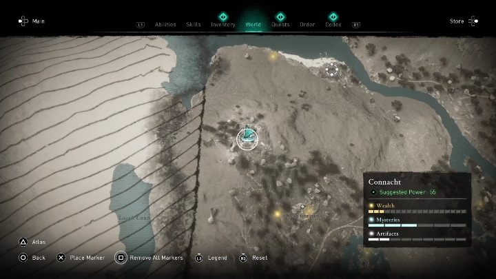 You will find Trails of the Morrigan by walking west from the sync point - AC Valhalla Wrath of the Druids: Trails of the Morrigan - Connacht secrets - Connacht - Assassins Creed Valhalla Guide and Walkthrough
