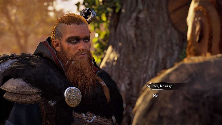 After another exchange of views, confirm that you want to go with Broder to a more secluded place - Assassins Creed Valhalla: Broder romance - Romances - Assassins Creed Valhalla Guide and Walkthrough