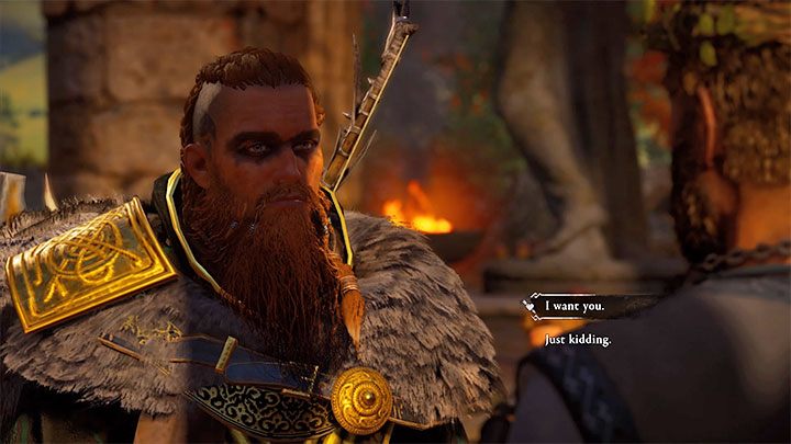Choose another dialog option, this time confirming that you want Tewdwr - Assassins Creed Valhalla: Tewdwr - romance - Romances - Assassins Creed Valhalla Guide and Walkthrough