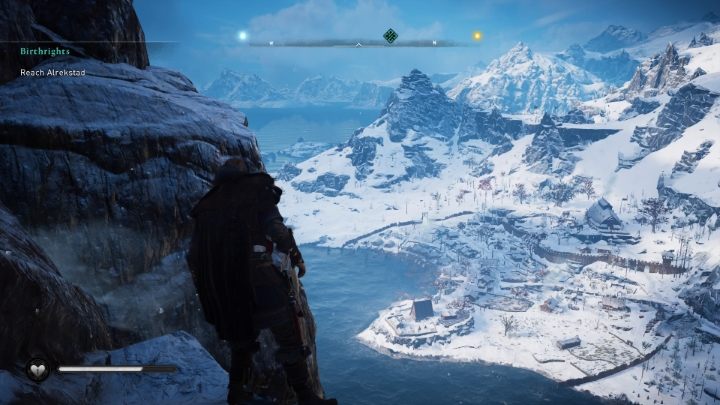 In the picture above, the bow and shield are hidden - Assassins Creed Valhalla: Is it possible to hide the weapons? - Eivor - Assassins Creed Valhalla Guide and Walkthrough