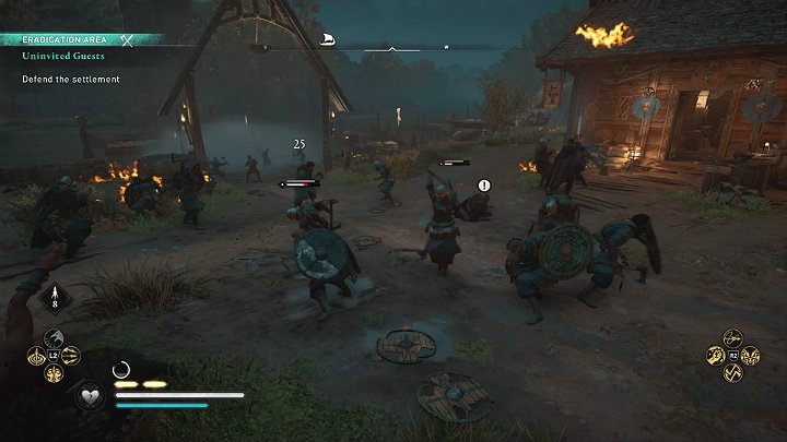 Run out of house and eliminate all targets - Assassins Creed Valhalla: Uninvited Guests - Ravensthorpe - Assassins Creed Valhalla Guide and Walkthrough