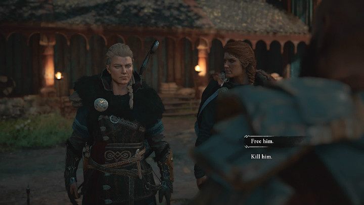 After the fight is over, Dag will bring one survivor, but the enemy won't reveal who sent them - Assassins Creed Valhalla: Uninvited Guests - Ravensthorpe - Assassins Creed Valhalla Guide and Walkthrough