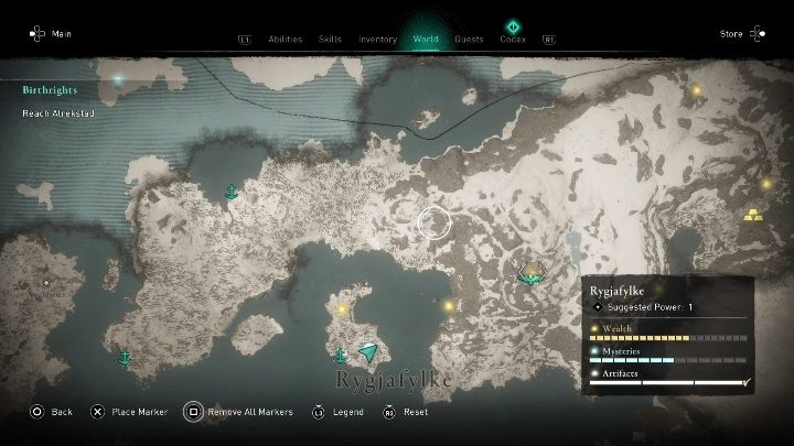 You will find the mushrooms on the island, right in the middle of the Rygjafylke region - Assassins Creed Valhalla: Fly Agaric - Rygjafylke secrets, locations - Rygjafylke - Assassins Creed Valhalla Guide and Walkthrough