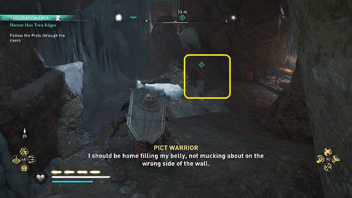 You will finally reach a cave where two Picts scouts are staying - Assassins Creed Valhalla: Honor Has Two Edges - Eurvicscire - Assassins Creed Valhalla Guide and Walkthrough