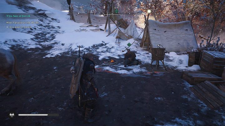 Faravid is waiting for you at the camp - Assassins Creed Valhalla: This Son of Jorvik - Eurvicscire - Assassins Creed Valhalla Guide and Walkthrough