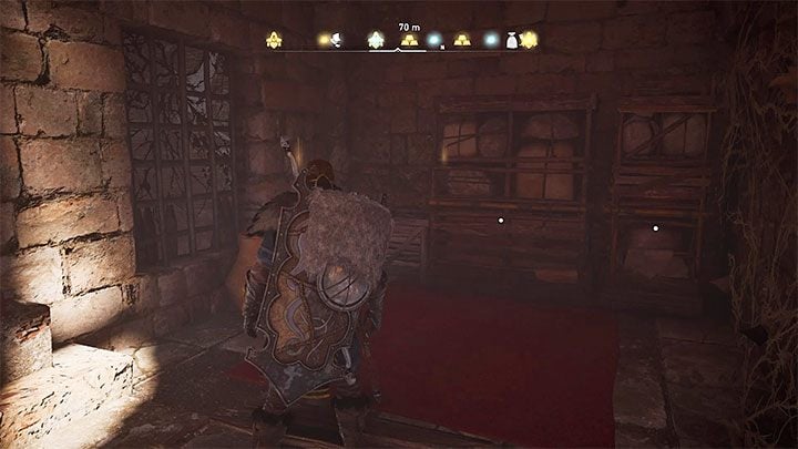 After jumping on the platform, turn left and jump on the stable shelf - Assassins Creed Valhalla: Jorvik - Eboracum Assassin Bureau - Hidden Ones Bureau - Assassins Creed Valhalla Guide and Walkthrough