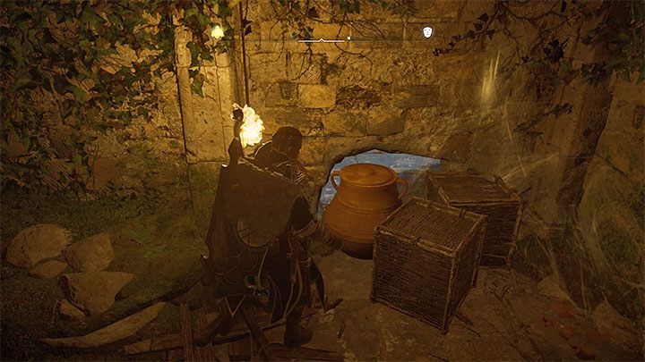 The entrance to the dungeon isn't hidden in this case - Assassins Creed Valhalla: Glowecestrescire - Temple of Ceres Assassin Bureau - Hidden Ones Bureau - Assassins Creed Valhalla Guide and Walkthrough