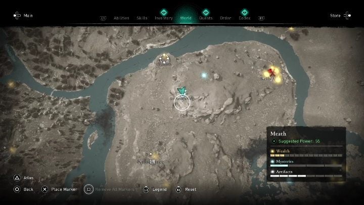 You will find the cairn in the northern part of the region, near Knockfree - AC Valhalla Wrath of the Druids: Cairn - Meath secrets, locations - Meath - Assassins Creed Valhalla Guide and Walkthrough