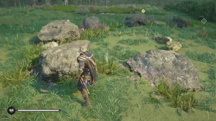 Approach the bushes between the stones - AC Valhalla Wrath of the Druids: Treasure Hoard Map - Meath secrets, locations - Meath - Assassins Creed Valhalla Guide and Walkthrough
