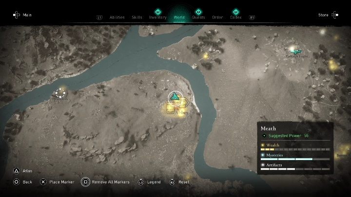 The Vikingr Salute ability can be found west from Kells Abbey camp - AC Valhalla Wrath of the Druids: Book of Knowledge, Abilities - Meath secrets - Meath - Assassins Creed Valhalla Guide and Walkthrough