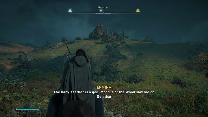 Get on the horse, and the woman will take a seat behind you - Assassins Creed Valhalla: The Goddess of Birth - Glowecestrescire - Assassins Creed Valhalla Guide and Walkthrough