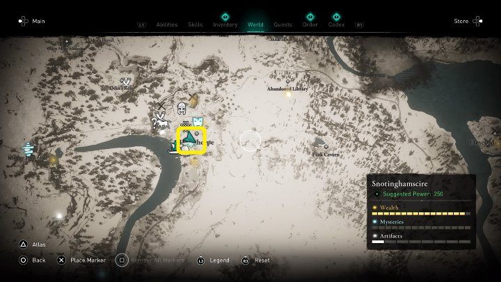 In the place marked in the picture above, you will meet a group of children who have arranged a meeting to vote on several issues - Assassins Creed Valhalla: An Althing for the Half-Grown - Snotinghamscire - Assassins Creed Valhalla Guide and Walkthrough