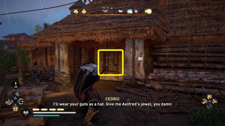 To get inside, go around the building, destroy the window's wooden shutter and jump into the goldsmith's house - Assassins Creed Valhalla: Aelfreds Jewel - Wincestre - Assassins Creed Valhalla Guide and Walkthrough