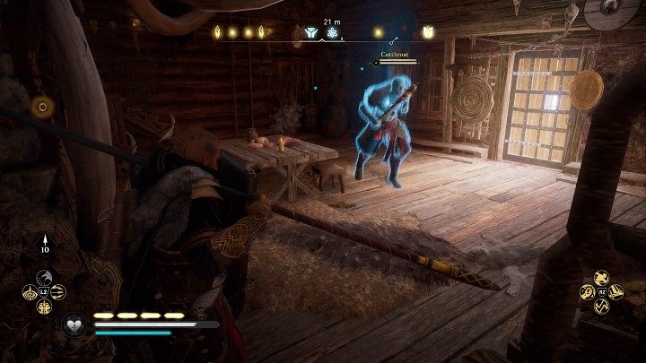 After a while, the hunter will run down the stairs, and a fight will start - Assassins Creed Valhalla: The Puppeteer - Jotunheim - Assassins Creed Valhalla Guide and Walkthrough
