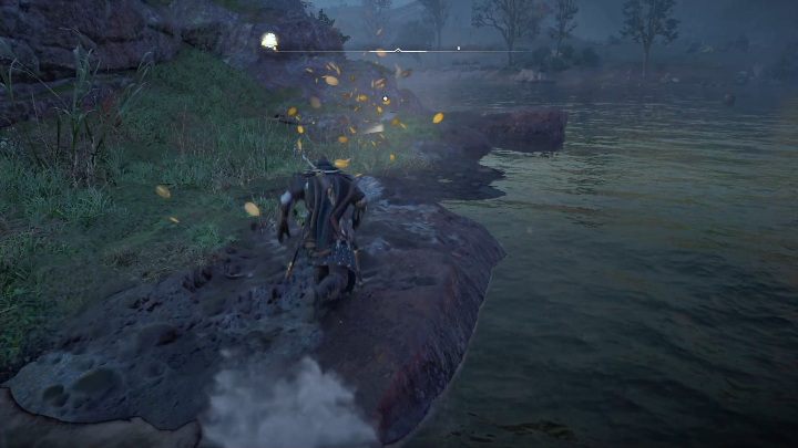 End: The paper will stop on the rocks, after flying over the water - Assassins Creed Valhalla: Flying Paper - Glowecestrescire secrets, locations - Glowecestrescire - Assassins Creed Valhalla Guide and Walkthrough