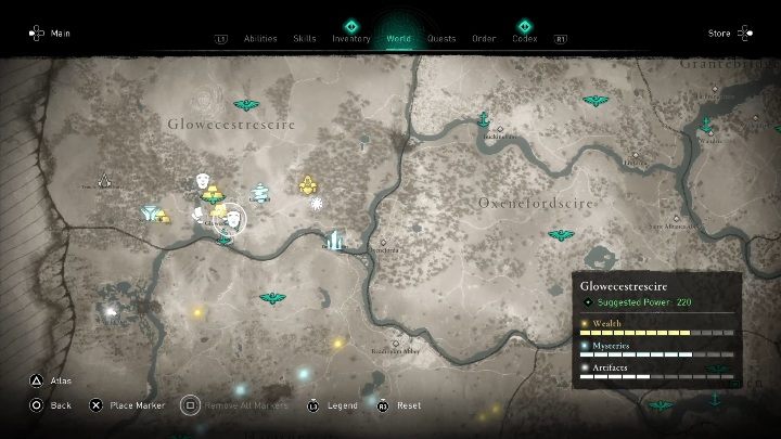 You will find the mask in Glowecestre - Assassins Creed Valhalla: Roman Artifact - Glowecestrescire secrets, locations - Glowecestrescire - Assassins Creed Valhalla Guide and Walkthrough