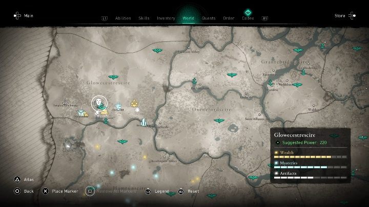 You will find the mask in Glowecestre - Assassins Creed Valhalla: Roman Artifact - Glowecestrescire secrets, locations - Glowecestrescire - Assassins Creed Valhalla Guide and Walkthrough