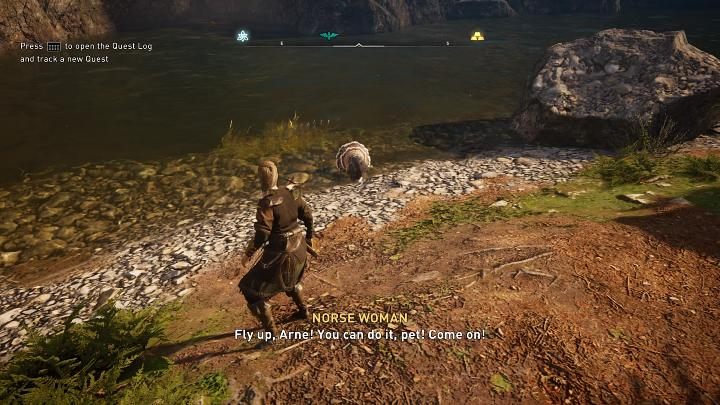 You can complete this task in two ways - Assassins Creed Valhalla: Flight of Fancy - Vinland - Assassins Creed Valhalla Guide and Walkthrough