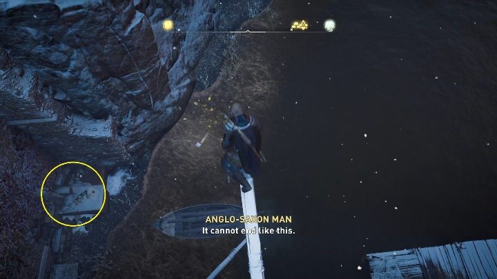 End: The paper will stop at the altar, right by the water - Assassins Creed Valhalla: Flying Paper - Jorvik secrets, locations - Jorvik - Assassins Creed Valhalla Guide and Walkthrough