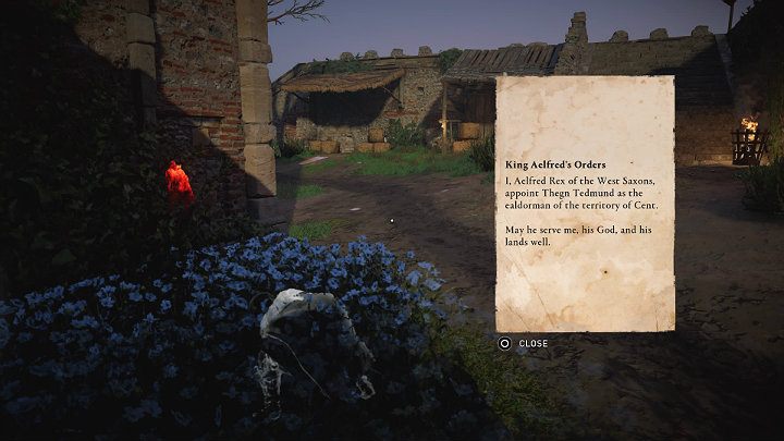 From the message, you will learn that King Alfred has appointed Tedmund to be a new ealdorman of Cent - Assassins Creed Valhalla: The Abbots Gambit - Cent - Assassins Creed Valhalla Guide and Walkthrough