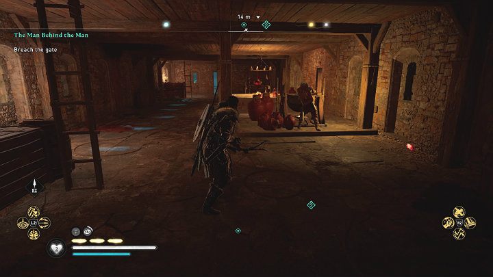 Then enter the room on the right or left and descend to the level below - Assassins Creed Valhalla: The Man Behind the Man - Cent - Assassins Creed Valhalla Guide and Walkthrough