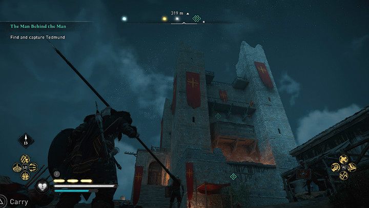 Tedmund is hiding in the main tower, at the very top - Assassins Creed Valhalla: The Man Behind the Man - Cent - Assassins Creed Valhalla Guide and Walkthrough
