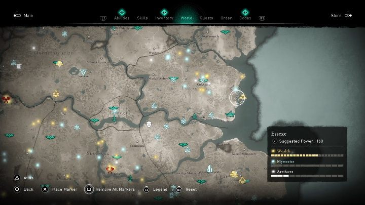 You will find this mask in the eastern border of the region - Assassins Creed Valhalla: Roman artifact - Essexe secrets, locations - Essexe - Assassins Creed Valhalla Guide and Walkthrough
