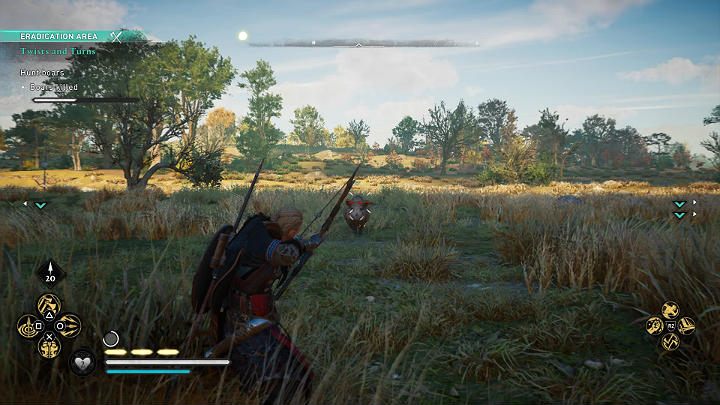 You have to hunt and kill 5 wild boars to fill the mission progress bar to 100% - Assassins Creed Valhalla: Twists and Turns - Essexe - Assassins Creed Valhalla Guide and Walkthrough