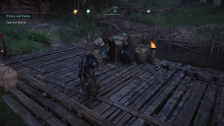 When it's over, talk to Estrid - Assassins Creed Valhalla: Twists and Turns - Essexe - Assassins Creed Valhalla Guide and Walkthrough