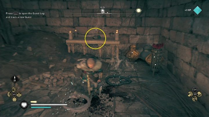 Once inside, you will see a few snakes and a mask lying on the table - Assassins Creed Valhalla: Roman Artifact - Sciropescire secrets, locations - Sciropescire - Assassins Creed Valhalla Guide and Walkthrough