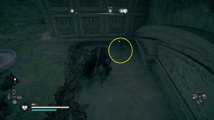 The mask is lying in a small recess, you just have to jump on the shelf to get to the artifact - Assassins Creed Valhalla: Roman Artifact - Sciropescire secrets, locations - Sciropescire - Assassins Creed Valhalla Guide and Walkthrough