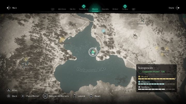You will find the mask in Lake Dudmaston - Assassins Creed Valhalla: Roman Artifact - Sciropescire secrets, locations - Sciropescire - Assassins Creed Valhalla Guide and Walkthrough