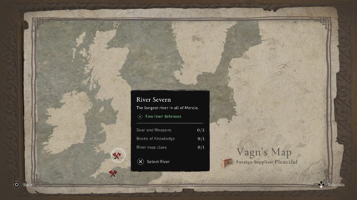 Map: River Severn - Assassins Creed Valhalla: The Legend of Saint George 2 - Walkthrough - Assassins Creed Valhalla Guide and Walkthrough
