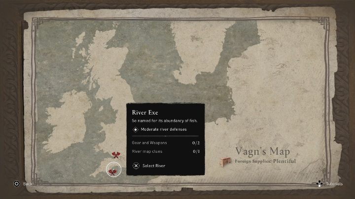 Map: River Exe - Assassins Creed Valhalla: The Legend of Saint George 2 - Walkthrough - Assassins Creed Valhalla Guide and Walkthrough