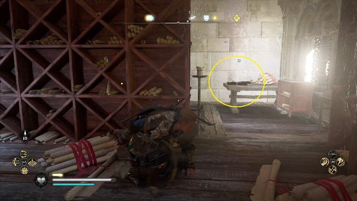 The fragment is located in the building, on the upper floor - Assassins Creed Valhalla: All Rigsogur Fragments - Secrets and collectibles - Assassins Creed Valhalla Guide and Walkthrough
