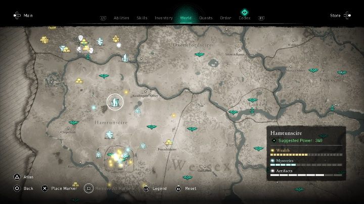 You will find Standing Stones north of Wincestre - Assassins Creed Valhalla: Standing Stones - Hamtunscire secrets, locations - Hamtunscire - Assassins Creed Valhalla Guide and Walkthrough