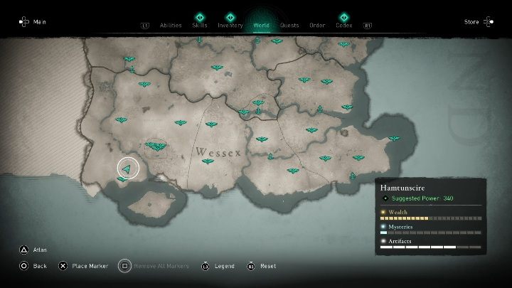 2 - Assassins Creed Valhalla: Treasure Hoard Map - Hamtunscire, secrets, locations - Hamtunscire - Assassins Creed Valhalla Guide and Walkthrough