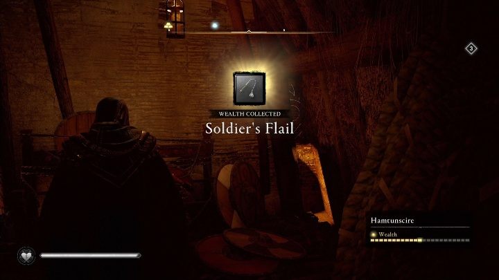 All you have to do to get it is pull a shelf that will let you get higher in the building - Assassins Creed Valhalla: Gear - Hamtunscire secrets, locations - Hamtunscire - Assassins Creed Valhalla Guide and Walkthrough