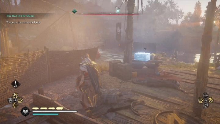 This mission only involves picking up a crate located right next to the shore - AC Valhalla Siege of Paris: Stealing From Thieves, Melunois - Melunois - Assassins Creed Valhalla Guide and Walkthrough