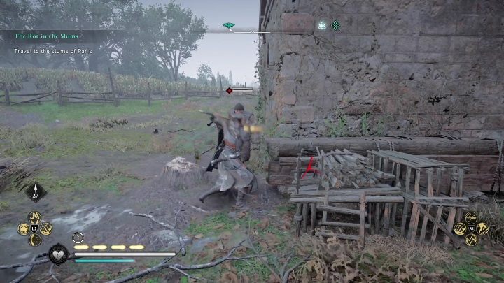 You will hear voices from the church - AC Valhalla Siege of Paris: Not God Enough, Melunois - Melunois - Assassins Creed Valhalla Guide and Walkthrough