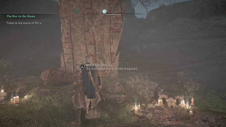 You need 3 European Pond Turtles to complete this side activity - AC Valhalla Siege of Paris: Offering Altar, Melunois - secrets, locations - Melunois - Assassins Creed Valhalla Guide and Walkthrough