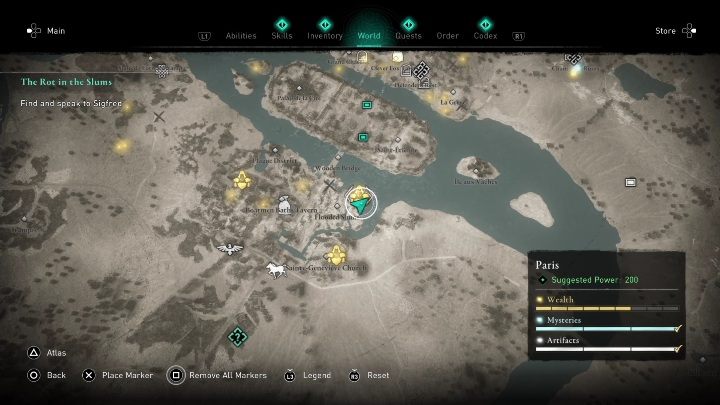 You will find this chest in the Flooded Slums location - AC Valhalla Siege of Paris: Gear, Paris - secrets, locations - Paris - Assassins Creed Valhalla Guide and Walkthrough