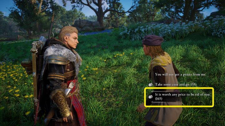 The woman will insist that you have become her muse and will accompany you from then on - Assassins Creed Valhalla: The Gleewoman - Essexe - Assassins Creed Valhalla Guide and Walkthrough