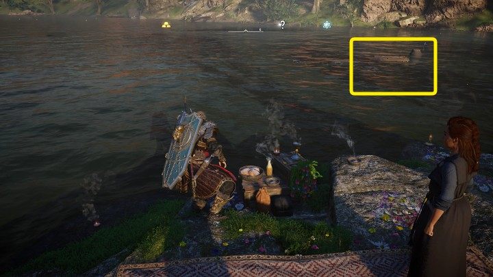 After a while, the man will state that he saw the beast in the water - Assassins Creed Valhalla: Aflanc the Terrible - Southsexe - Assassins Creed Valhalla Guide and Walkthrough