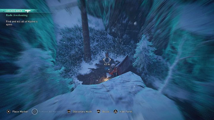 The next two Kjotve's spies are in a small camp hidden between the rocks - Assassins Creed Valhalla: Rude Awakening - Rygjafylke - Assassins Creed Valhalla Guide and Walkthrough