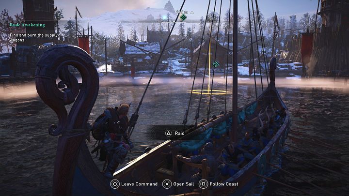 If you do not want to use the help of other Vikings you can jump out of the ship and reach the shore – you will be accompanied by Sigurd and Basim - Assassins Creed Valhalla: Rude Awakening - Rygjafylke - Assassins Creed Valhalla Guide and Walkthrough